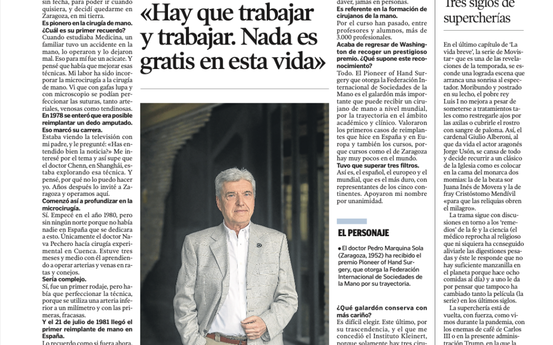 Contraportada del Heraldo de Aragón 4 abril 2025