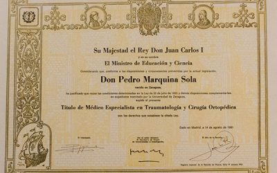 Titulo de Médico Especialista en Traumatología y Cirugía Ortopedica